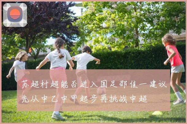 苏超村超能否进入国足邵佳一建议先从中乙中甲起步再挑战中超